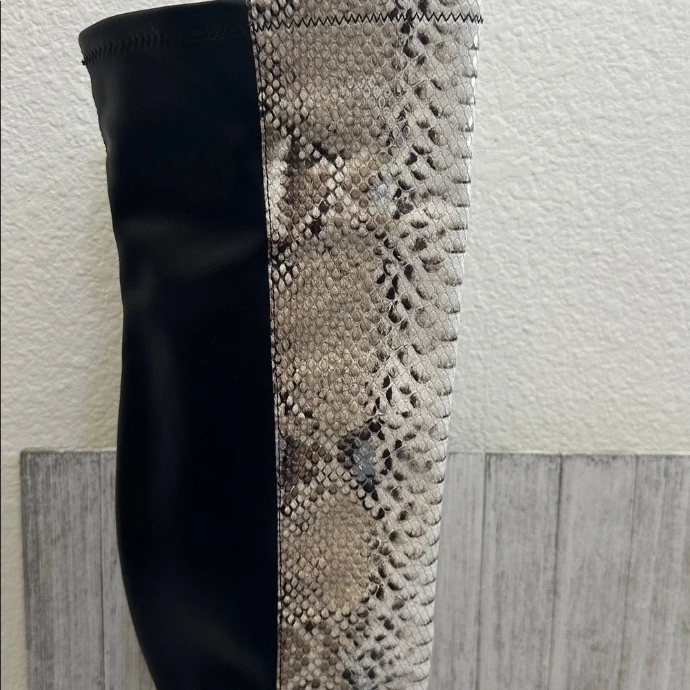 Dolce Vita Jethro Natural Snake knee high Boots